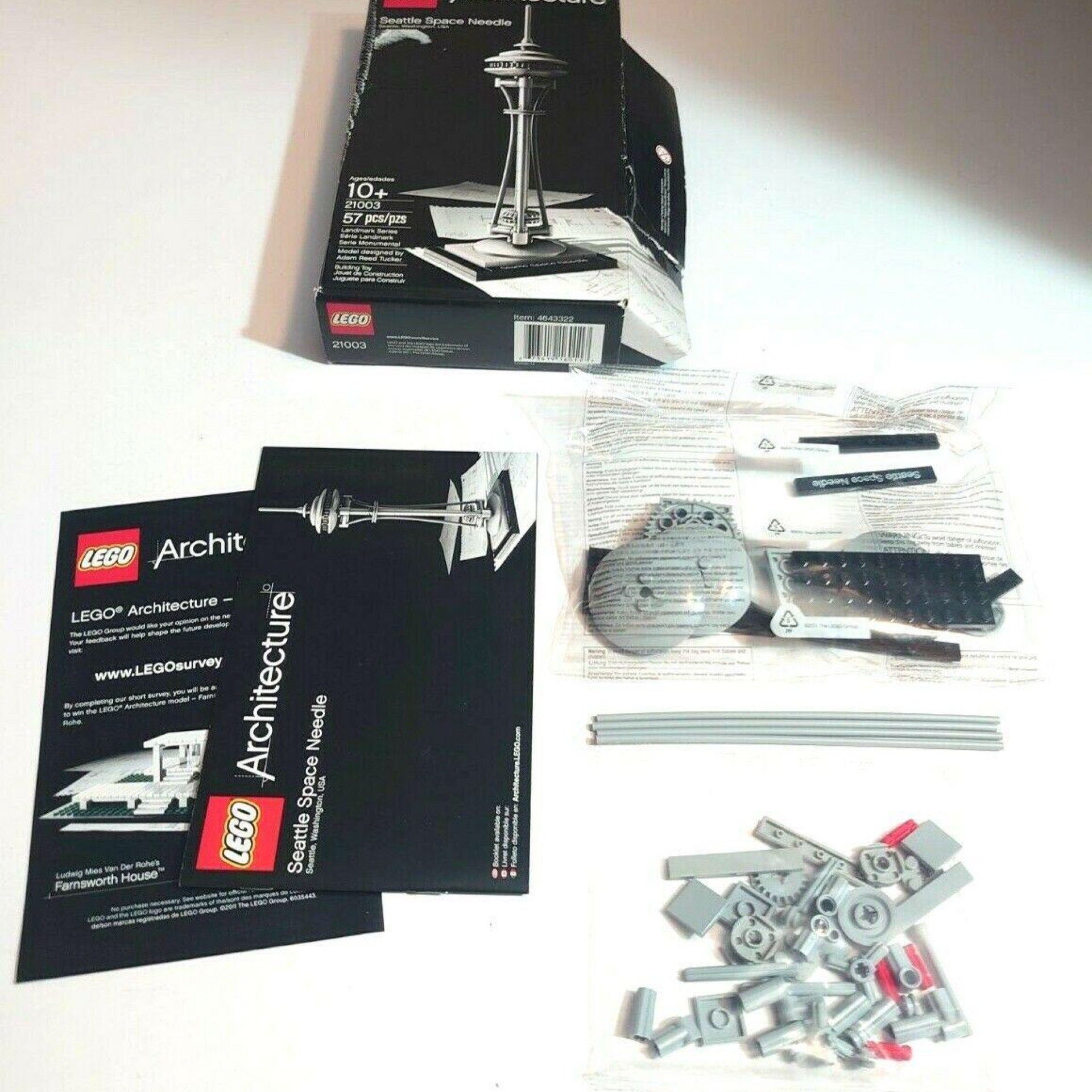 LEGO Architecture 21003 Seattle Space Needle Building Set Open